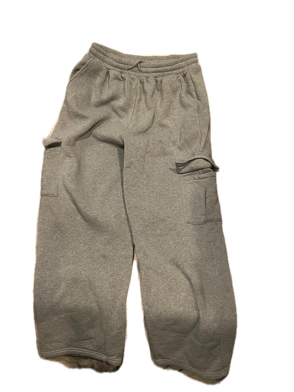 No Label Gray Straight Anklel Cargo Sweatpants Womans 30x30